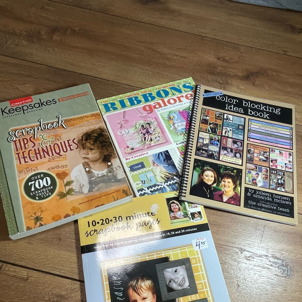 Lot of 4 Scrapbook Idea Books